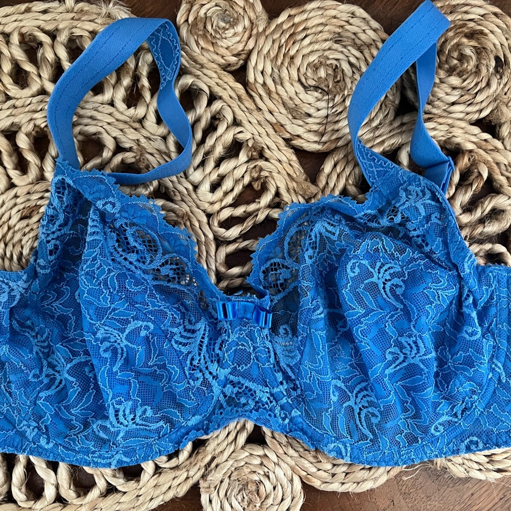 Simone Perele Blue Lace Bra 36F